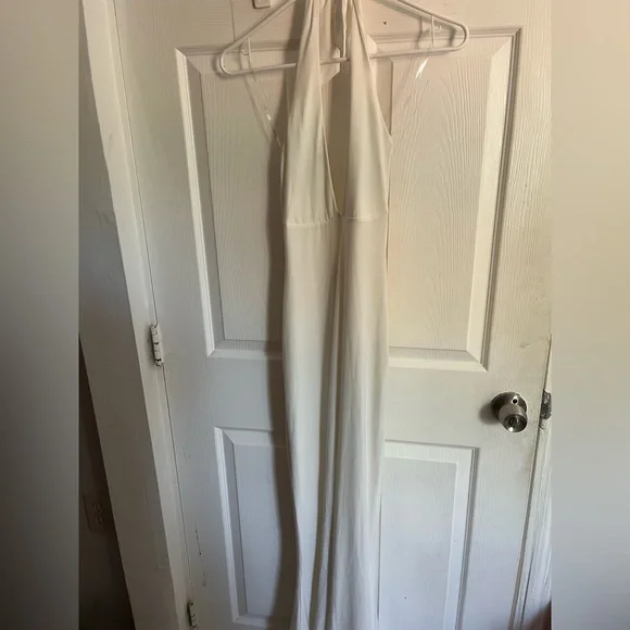 NWT Nookie Maxi Dress White Illegal Halter Sleeveless Gown Bridal Wedding sz S - Picture 2 of 12